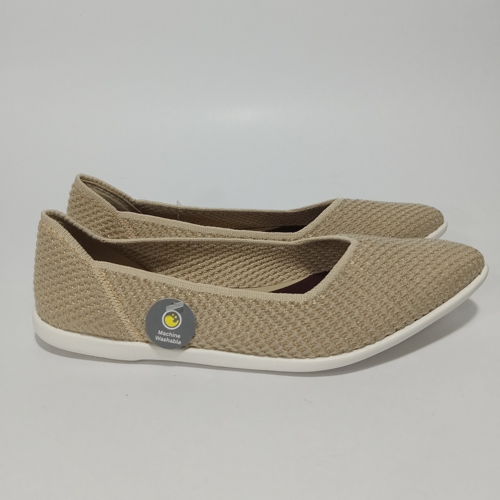 COLE HAAN Women's Springfeel Stitchlte Ballet Flats Skimmer Shoe Beige Size 5.5